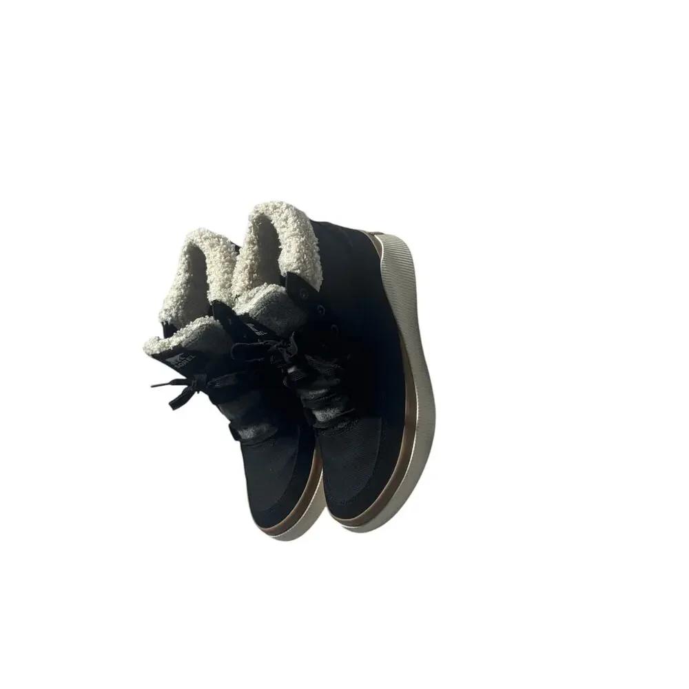 Sorel Out 'N About IV Mid Sneakers Womens 8.5 Black/Sea Salt Waterproof Mid Top - Picture 4 of 15